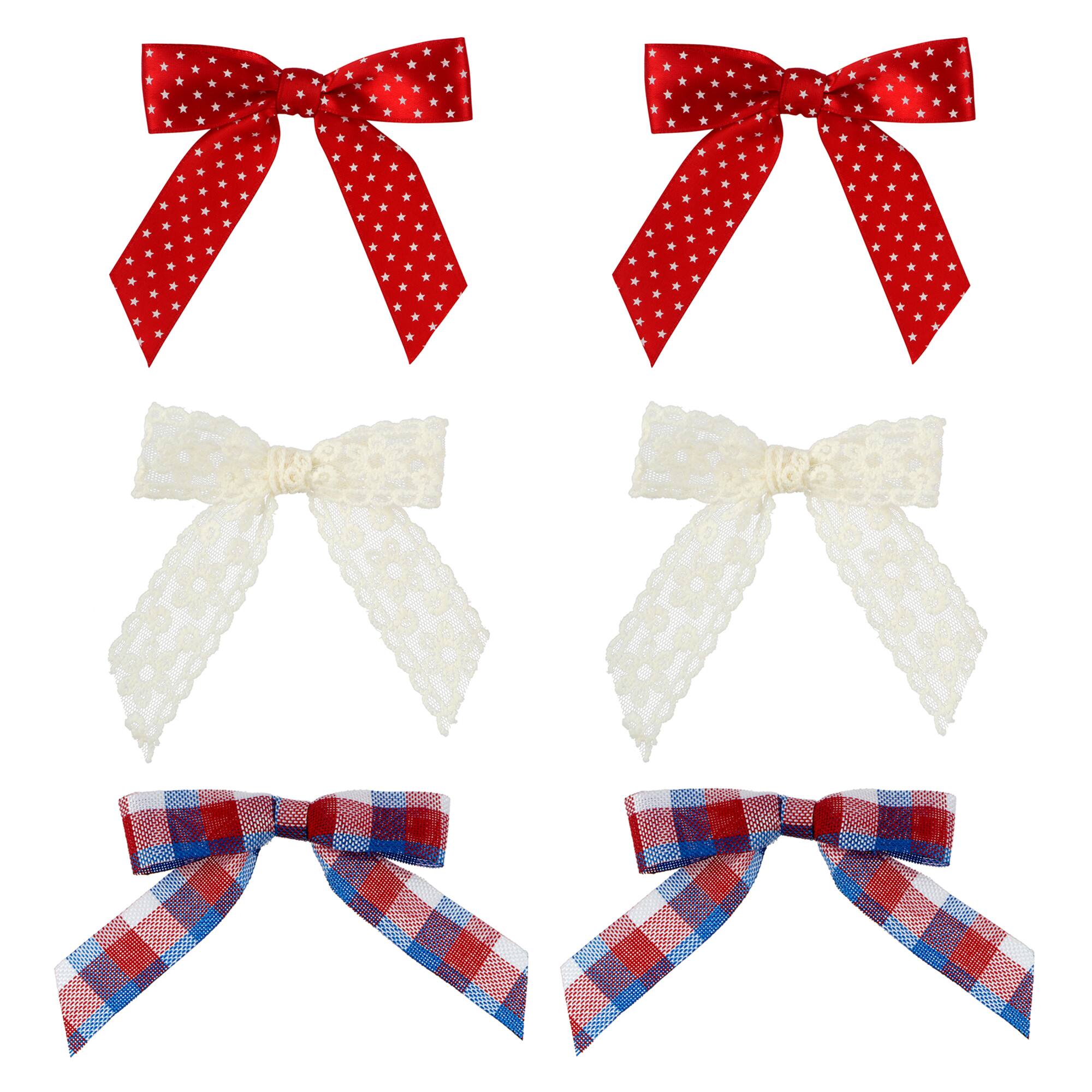 5" Red, White & Blue Bows Set by Celebrate It®